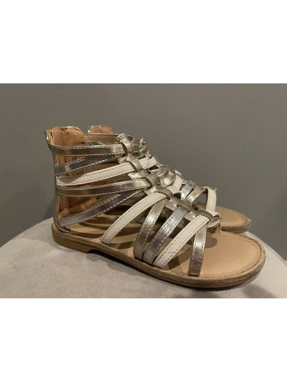 Tucker & Tate BNWT girls sandals gladiator NEW metallic